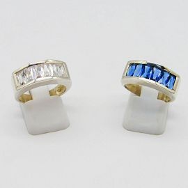 ANILLO 1/2 SINFIN BAGUETTES*6 /PLATA 